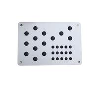 Tapis de Sol de Voiture en Aluminium Universel Patch antidérapant Talon Plaque Repose-Pieds pédale G99F (Color : B)