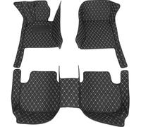 Tapis De Sol De Voiture en Cuir PU 3D Personnalisés Accessoires D'intérieur pour R&enault pour Captur 2 2020 2021 2022 2023 Accessoires De Voiture(Black White)