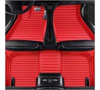 Tapis de Sol de Voiture en Cuir rayé pour BM-W 4series F32 428i 2013-2016 (LHD), Accessoires de Tapis imperméables d'intérieur de Tapis à Couverture complète,B/Red