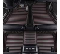 Tapis de Sol de Voiture en Cuir rayé pour BM-W 4series F32 428i 2013-2016 (LHD), Accessoires de Tapis imperméables d'intérieur de Tapis à Couverture complète,D/Black Red