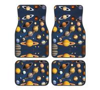 Tapis de Sol de Voiture Phayah à Motif planètes du système Solaire (4 pièces), Tapis de Protection universels pour l'intérieur de Votre véhicule, Accessoires Auto