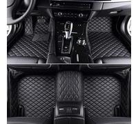 Tapis de Sol de Voiture pour B&MW E60 E36 F30 E46 X5 E70 E30 E39 E90 F11 X3 E83 (LHD), Tapis de Sol Voiture Personnalisé Tapis de Sol Tout Compris Protection Accessoires,A/Black