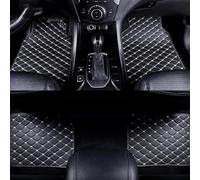 Tapis de Sol de Voiture pour Genesis GV80 2021 2022 2023 2024 2025, Antidérapant Imperméable Avant Tapis Arrière Protection Moquette Accessoires de Style,B Black+White