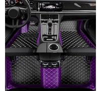 Tapis de Sol de Voiture pour Hyundai i30 Elantra Touring FD 2007-2010,Coussinets de Pied pour Conduite à Gauche,3 Pièces/Ensemble/rangée Avant et Arrière,Cuir PU,Purple-Black