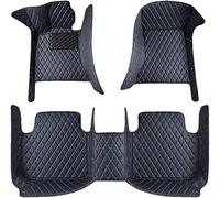 Tapis de Sol de Voiture pour Mer-cedes-Benz GLE (5seats) W166 2015-2019,Tout Compris en Cuir Tapis de Sol,Imperméables Antidérapant Tapis de Pied Accessoires,A/BlackBlue