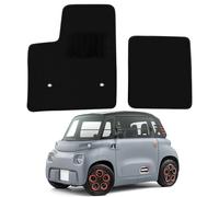 Tapis de Sol de Voiture Remplacement pour Citroen Ami Electric/Opel Rocks-e/Electric/Fiat Topolino 2020-2025, Tapis de Sol Haut de Gamme Siège Avant Tapis de Voiture Noirs Classiques Adaptés