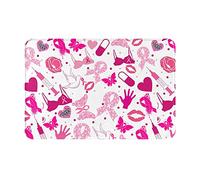 Tapis de sol d'intérieur et d'extérieur Tapis de porte anti-saleté pour le cancer du sein Tapis de sol super absorbants Tapis de porte résistants aux taches 23,6 x 15,7 pouces pour bureau, garage, b