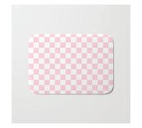 Tapis De Sol D'Intérieur Grand Damier Doux Rose Pastel Et Blanc Tapis Entrée Imperméable Tapis Bain Rectangle Tapis De Bain pour Extérieur Porte D'Entrée Couloir 40X60Cm