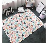 Tapis de sol doux et lavable pour salon, chambre à coucher, motif alphabet scandinave 1, 91 x 152 cm, tapis d'intérieur décoratif esthétique