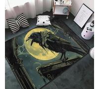 Tapis de sol doux et lavable pour salon, chambre à coucher, motif corbeau, 91 x 152 cm, tapis d'intérieur, décoration de chambre à coucher, esthétique