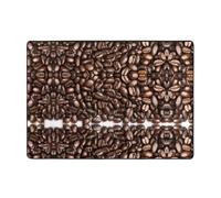 Tapis de sol drôle imprimé grains de café torréfiés, doux, antidérapant et durable pour salon, bureau, et plus encore 203,2 x 147,3 cm
