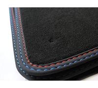 Tapis de sol E39 velours voiture tapis couture double Rouge/Bleu M5 Edition