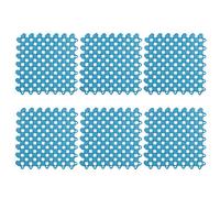 Tapis de Sol emboîtable antidérapant, 6 pièces, 20x20cm, Protection Douce et Confortable pour Cuisine, Salle de Bains, Douche, Piscine, Balcon (Bleu)
