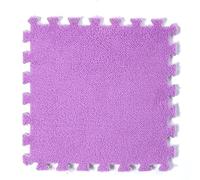 Tapis de Sol emboîtables, Dalles de Moquette emboîtables en Peluche Tapis Sol Rampant Mousse pelucheuse, carré emboîtable Forme Puzzle(Purple,16pcs)