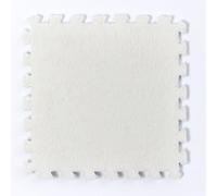 Tapis de Sol emboîtables, Dalles de Moquette emboîtables en Peluche Tapis Sol Rampant Mousse pelucheuse, carré emboîtable Forme Puzzle(White,10pcs)