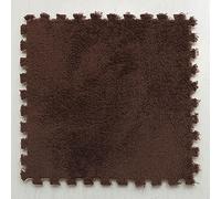 Tapis de Sol emboîtables, Lot de 15 Dalles Moquette emboîtables en Mousse, Tapis Sol antidérapant et Moelleux, for Chambre à Coucher ou Salon(Dark Coffee)
