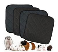 Tapis de sol en cage Chinchilla - 4 pièces Tapis de couchage absorbant, dessous de lit lavable pour animaux - Pour petits animaux comme Hamster Lapin Hérisson Chinchilla dans leur habitat et leur