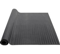 Tapis de sol en caoutchouc 2465 x 1236mm Tapis de sol en caoutchouc SBR 3 mm d'épaisseur Tapis à picots Tôle larmée diamantée Tapis de sol antidérapant Revêtement en caoutchouc Idéal pour les garages,
