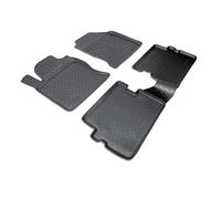 Recambo Tapis de sol en caoutchouc 3D compatible avec Ford Focus I | années de construction 1998 2004 | Tapis de voiture en caoutchouc | Ajustement parfait | avec rebord | Noir