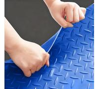 Tapis de Sol en Caoutchouc à pastilles Revêtement de Sol IndustrielProtection de Sol pour remorques,Zones de déchargement,centres commerciaux(Color:Blue,Size:80x500cm,Thickness:2.5mm)