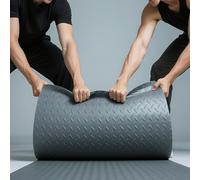 Tapis de Sol en Caoutchouc Antidérapant Robuste - Revêtement de Sol Lino en Rouleau Industriel à Pastilles pour Protection de sous Voitures, Garage et Salle de Sport(Grey 3mm,W 1 x L 1 M)
