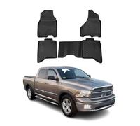 Tapis de sol en caoutchouc compatible avec Dodge Ram 2017-2022 - 3D - Tapis anti-saleté - Imperméable - Antidérapant - Noir