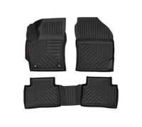 Tapis de sol en caoutchouc compatible avec Toyota Corolla XII E21 Set | Butoir : ovale TL, monté sur le tapis du conducteur, bord de 1,5 cm ; lot de 4 ; caoutchouc inodore