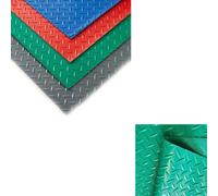 Tapis de Sol en Caoutchouc imperméable et imperméable, Protecteur de Sol antidérapant et imperméable, Rouleau de revêtement de Sol en PVC for Garage(Red,1.2x6m/3.9x19.6ft)