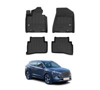 Tapis de sol en caoutchouc OMAC compatibles avec Hyundai Tucson 2015-2020 avec tendeur de ceinture Premium TPE