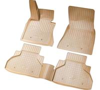 Tapis de sol en caoutchouc pour BMW X6 F16 F86 Bj 2014 - 2019 Beige Taille Exacte Avec Bordure