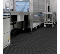Tapis de sol en caoutchouc pour garage, atelier, salle de sport, plaque diamant imperméable, découpable, plusieurs tailles (0,9 x 3,4 m)