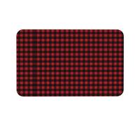 Tapis de sol en caoutchouc pour salle de bain, douche, salle de bain, salle de bain, tapis d'entrée, tapis de bienvenue, tapis en caoutchouc pour chambre à coucher, rouge et noir