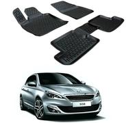 Tapis De Sol En Caoutchouc Premium - SCOUTT - Peugeot 308 2014-2021 - 3D Design - Résistant - Flexible