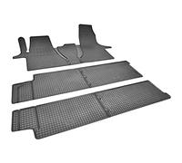 Tapis de sol en caoutchouc sur mesure, parfaitement adapté pour VW T6.1 Caravelle Transporter à partir de 2019 à 9 sièges