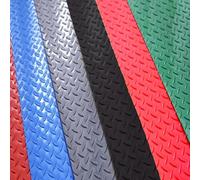 Tapis De Sol en Caoutchouc, Tapis Protection Antidérapant PVC, Parking Épais Et Imperméable, Motif Diamant, for Dessous Voiture, Garage(Red,1.3x3m/4.2x9.8ft)