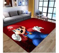 Tapis de sol en flanelle douce 3D Super Mario - NVY-3749 - Enfant - 100x150cm - Synthétique