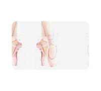 Tapis de sol en forme de chaussures de ballet - Tapis de bain absorbant - Tapis de sol pour salle de bain - Tapis d'entrée - Tapis de bienvenue - Tapis en caoutchouc pour chambre à coucher