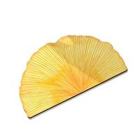 Tapis de sol en forme de diatomée pour salle de bain Motif feuilles vertes Ginkgo chaud 50 x 80 cm