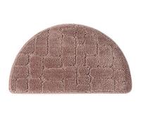 Tapis de sol en microfibre semi-circulaire absorbant - Tapis d'entrée - Tapis intérieur en demi-lune - Tapis de cuisine - Tapis de bain antidérapant
