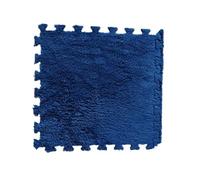 Tapis de Sol en Mousse avec Puzzle en Peluche Tapis en Peluche Doux 30x30CM, Puzzle, Carreaux d'exercice Chauds imbriqués, Tapis de Sol, décoration(Dark Blue,10Pcs)