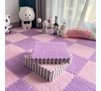 Tapis de Sol en Mousse emboîtable Puzzle avec Bordure 12x12 Pouces Multicolore Plusieurs Tailles,Carrés de Mousse pour Tapis(Pink+Purple,20Pcs)