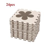 Tapis de sol en mousse pour enfant SHE PUZZLE - 24 pièces - 32 cm x 32 cm x 0,9 cm - Beige et Marron