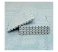 Tapis de Sol en Mousse Puzzle Moelleux Tapis de Sol en Mousse Puzzle Peluche, Doux et Moelleux, Carreaux carrés imbriqués, Tapis for décoration Chambre à Coucher, 4/12 pièces(Light Blue,12Pcs)