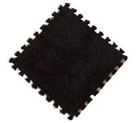 Tapis de Sol en Mousse Puzzle Moelleux Tapis de Sol en Peluche Douce, Tapis Chaud for pièce, carrelage Sport imbriqué for Salon et Chambre à Coucher(Black,1PCS)
