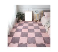 Tapis de Sol en Pièces Puzzle Dalles de Sol en Mousse EVA Découpables 30x30cm pour Chambre Salle de Jeux Salon Créer Une Zone Sûre-Light Pink+Grey Purple||12pcs