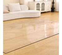 Tapis de sol en PVC robuste pour surfaces dures - 90 x 120 cm - Transparent - Antidérapant - Parfait pour le bois, le carrelage, le stratifié (givré, 50 x 60 cm)