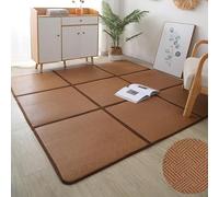 Tapis De Sol en Rotin Japonais, Antidérapant Et Respirant, Pliable, Rafraîchissant, Idéal pour Le Salon Et La Chambre À Coucher