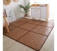 Tapis De Sol en Rotin Japonais Pliable, Tatami Tapis en Rotin Respirant, Tapis De Sol pour Salon Chambre(Style A,120x180cm(6 Pieces))