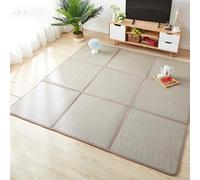 Tapis De Sol en Rotin Japonais Pliable, Tatami Tapis en Rotin Respirant, Tapis De Sol pour Salon Chambre(Style I,60x180cm(3pieces))