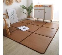 Tapis De Sol en Rotin Japonais Pliable, Tatami Tapis en Rotin Respirant, Tapis De Sol pour Salon Chambre(Style B,120x240cm(8 Pieces))